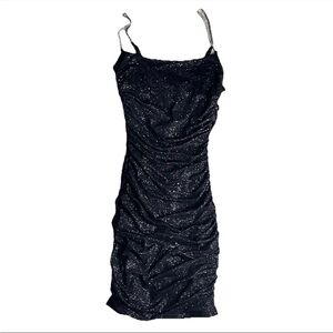 Symphony Black Sparkle Mini Dress